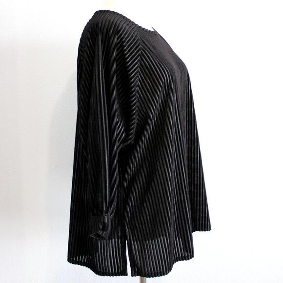 Top Notch Vintage 90s Velour Semi-Sheer Top Size Large - Picture 4 of 5